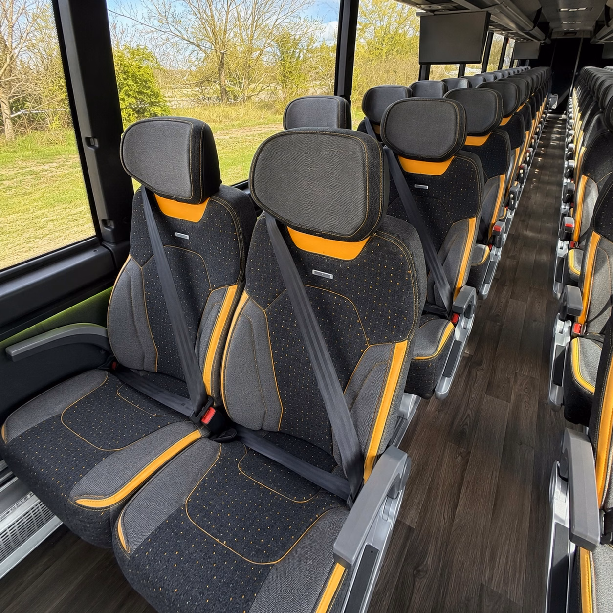 chesapeake charter bus rental interior